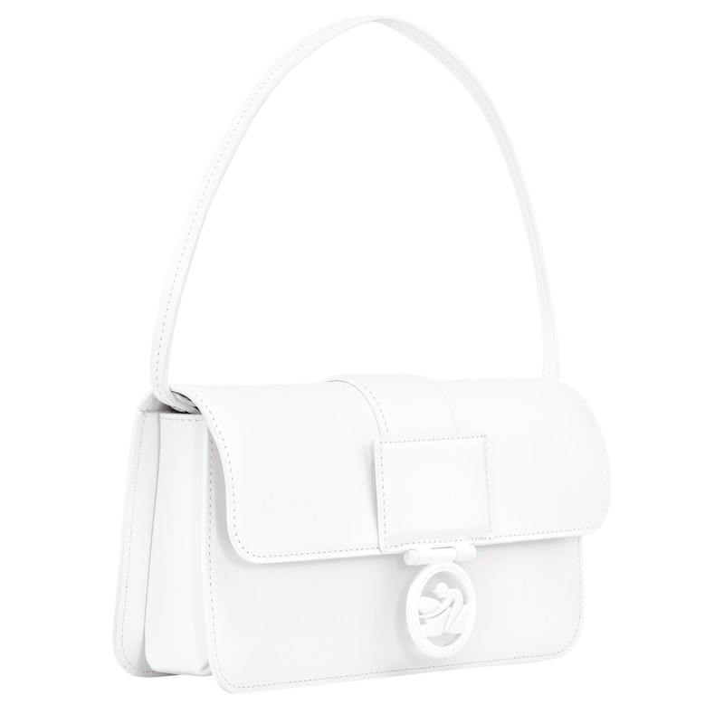 Longchamp Box-Trot M Shoulder bag - Leather Shoulder bags White | AA21-N4QY