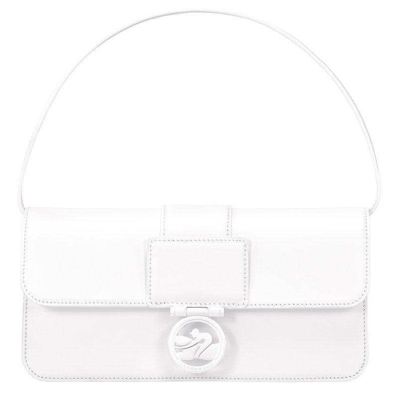 Longchamp Box-Trot M Shoulder bag - Leather Shoulder bags White | AA21-N4QY