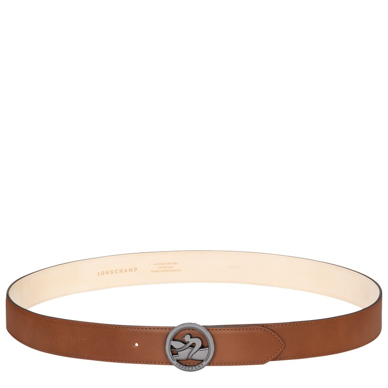 Longchamp Box-Trot Men\'s belt - Leather Belts Cognac | RT12-I5CB