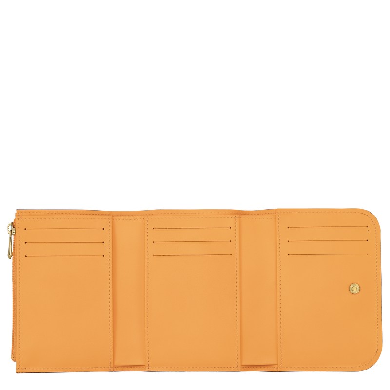 Longchamp Box-Trot Wallet - Leather Wallets Apricot | KL88-X1ZT