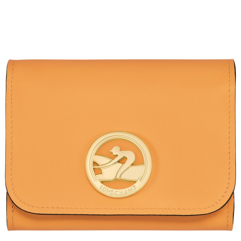 Longchamp Box-Trot Wallet - Leather Wallets Apricot | KL88-X1ZT