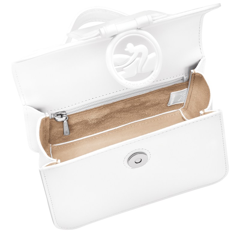 Longchamp Box-Trot XS Crossbody bag - Leather Crossbody bags White | IR67-H9NV