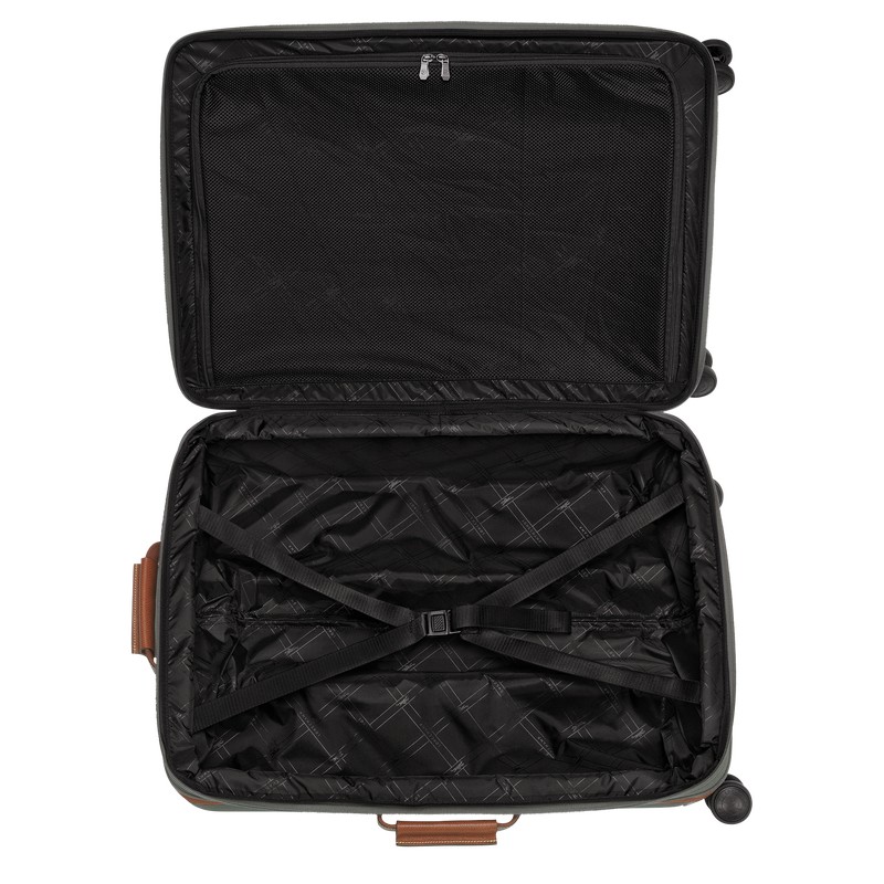 Longchamp Boxford L Suitcase - Recycled canvas Suitcases Brown | UC34-W0HW