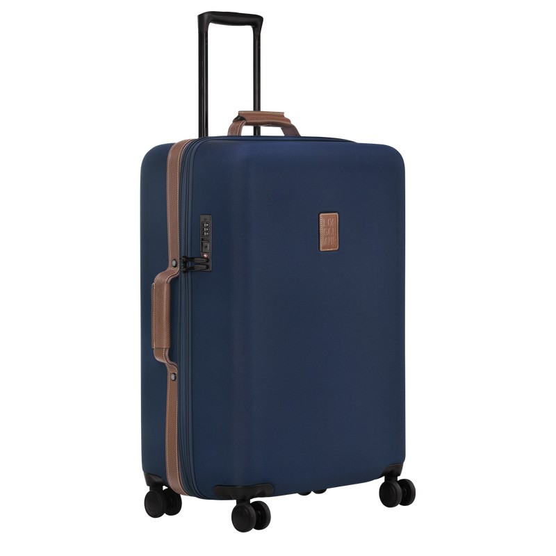 Longchamp Boxford L Suitcase - Recycled canvas Suitcases Blue | JB44-A8FH