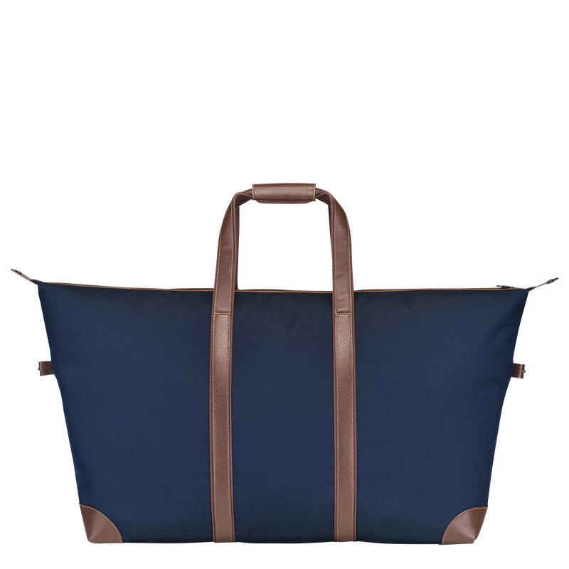 Longchamp Boxford L Travel bag - Recycled canvas Travel bags Blue | SK96-V3GO