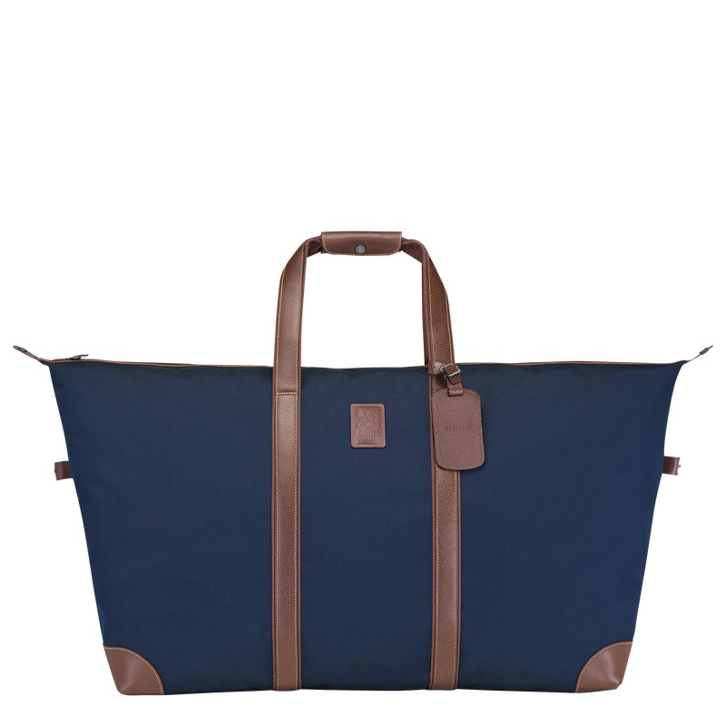 Longchamp Boxford L Travel bag - Recycled canvas Travel bags Blue | SK96-V3GO