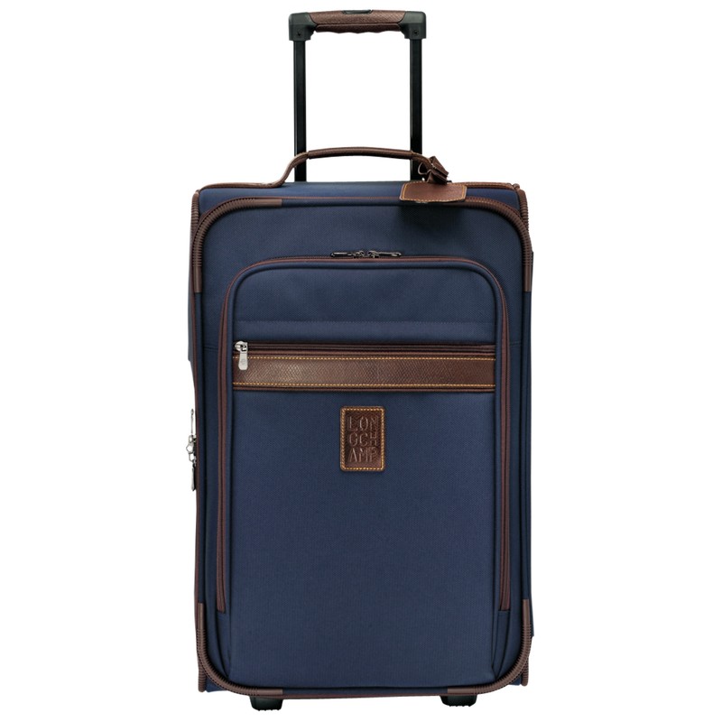 Longchamp Boxford M Suitcase - Recycled canvas Suitcases Blue | KF88-M5TF