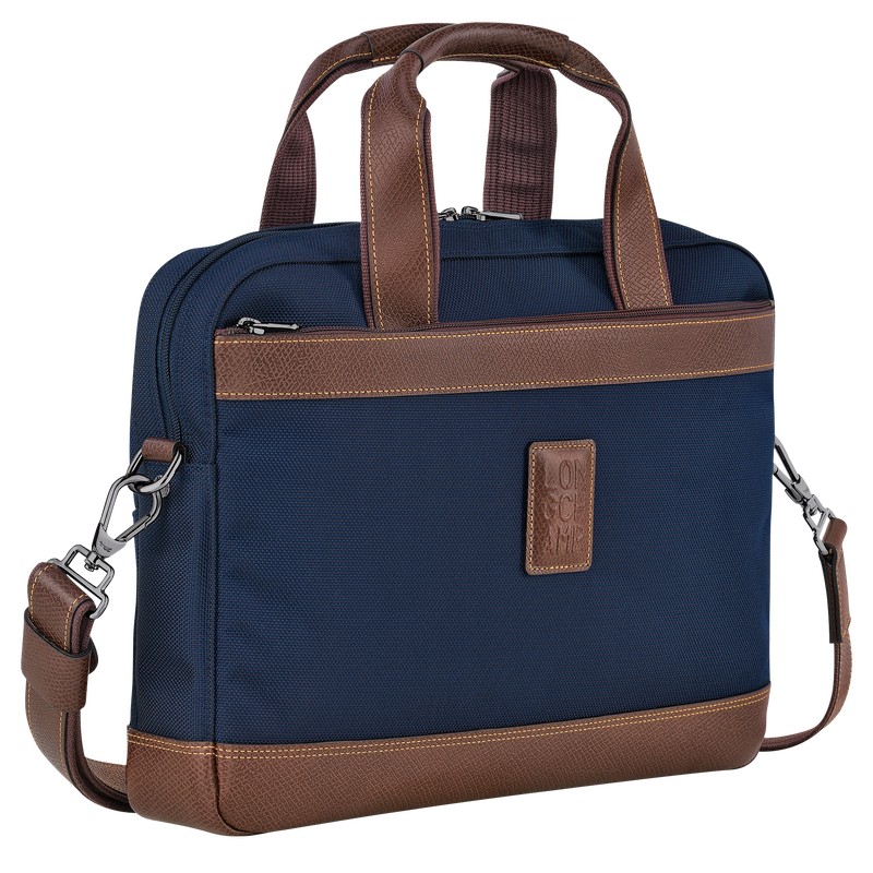 Longchamp Boxford S Briefcase - Recycled canvas Briefcase Blue | HB86-U2MS