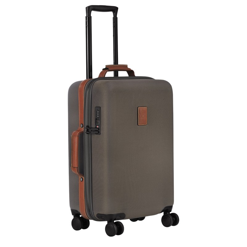 Longchamp Boxford S Suitcase - Recycled canvas Suitcases Brown | BP08-H7QH