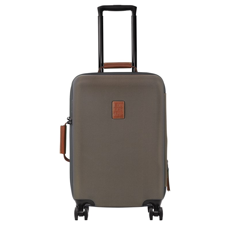 Longchamp Boxford S Suitcase - Recycled canvas Suitcases Brown | BP08-H7QH