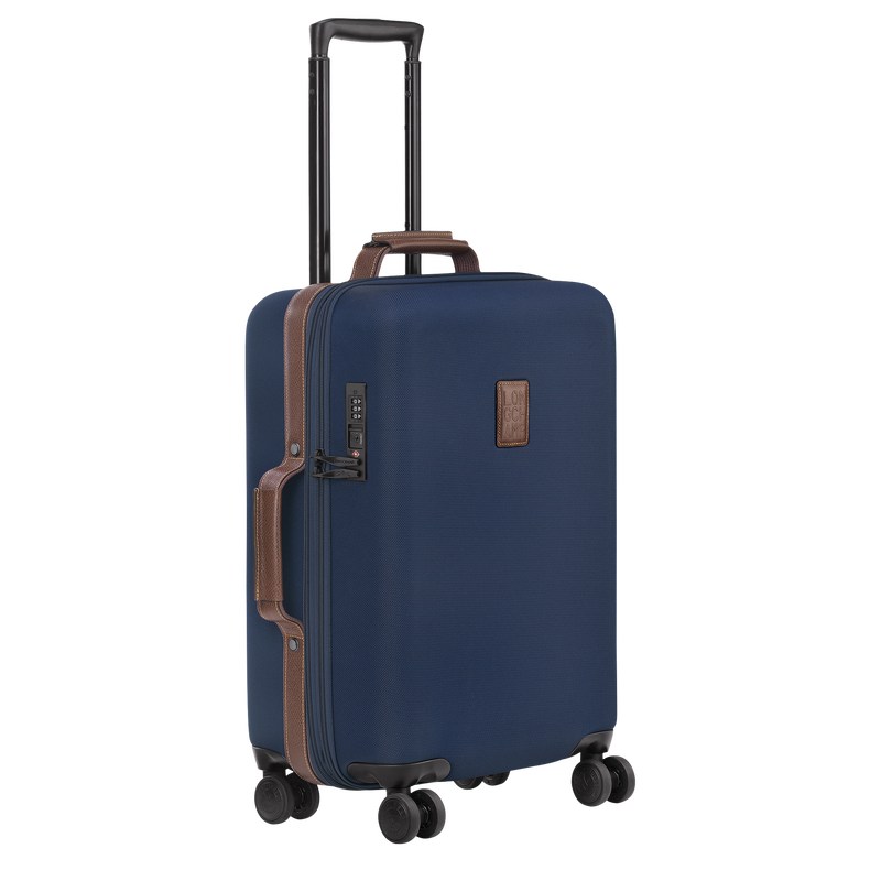 Longchamp Boxford S Suitcase - Recycled canvas Suitcases Blue | KQ26-R0QU