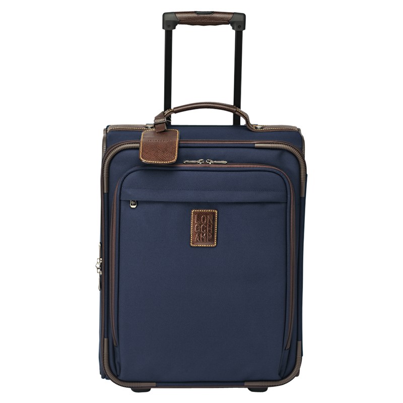 Longchamp Boxford S Suitcase - Recycled canvas Suitcases Blue | OH43-F8GG