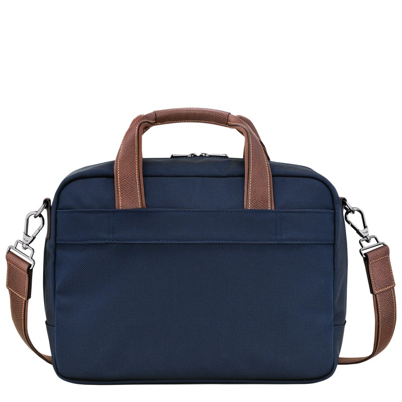 Longchamp Boxford S Travel bag - Recycled canvas Travel bags Blue | OL99-T7KB