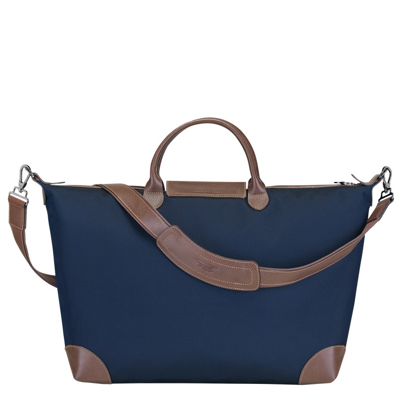 Longchamp Boxford S Travel bag - Recycled canvas Travel bags Blue | OR80-H8MS