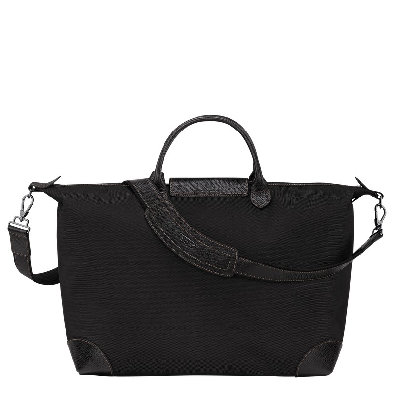 Longchamp Boxford S Travel bag - Recycled canvas Travel bags Black | GZ99-N2CZ