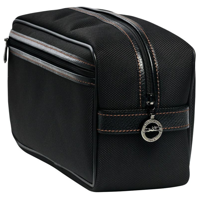 Longchamp Boxford Toiletry case - Recycled canvas Toiletry bags Black | CP49-L1GG