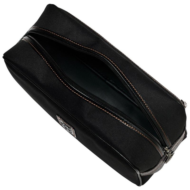 Longchamp Boxford Toiletry case - Recycled canvas Toiletry bags Black | CP49-L1GG