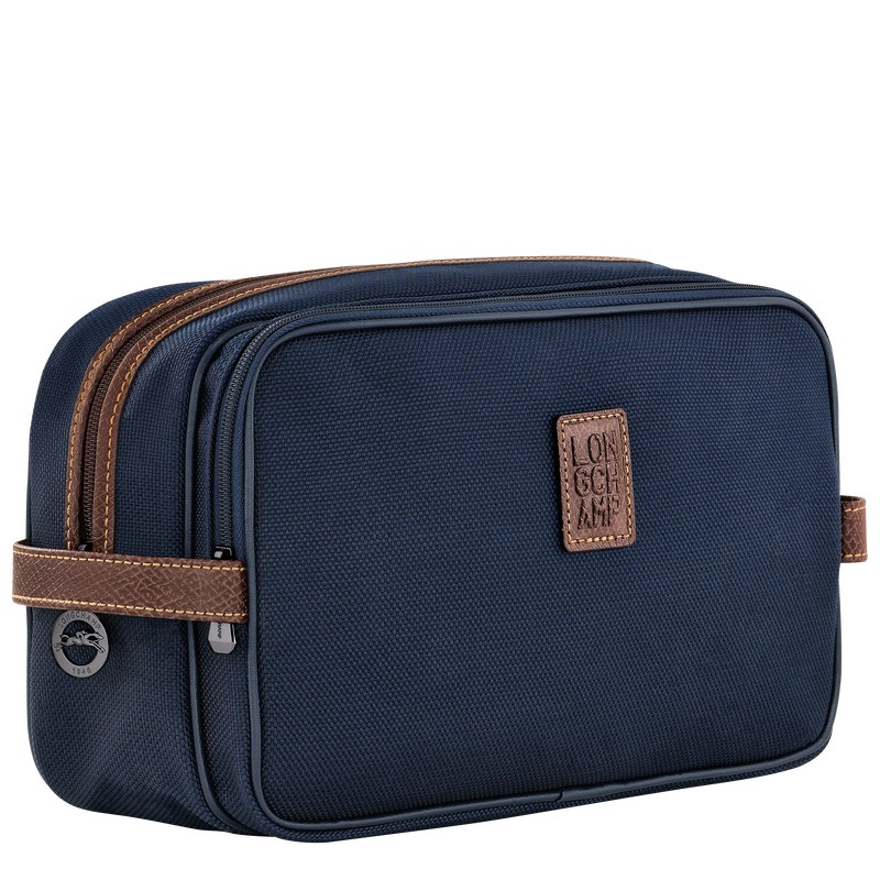 Longchamp Boxford Toiletry case - Recycled canvas Toiletry bags Blue | QZ35-P3TH