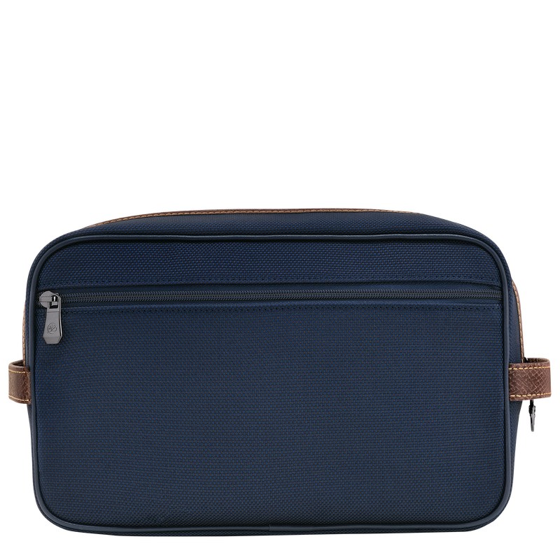 Longchamp Boxford Toiletry case - Recycled canvas Toiletry bags Blue | QZ35-P3TH