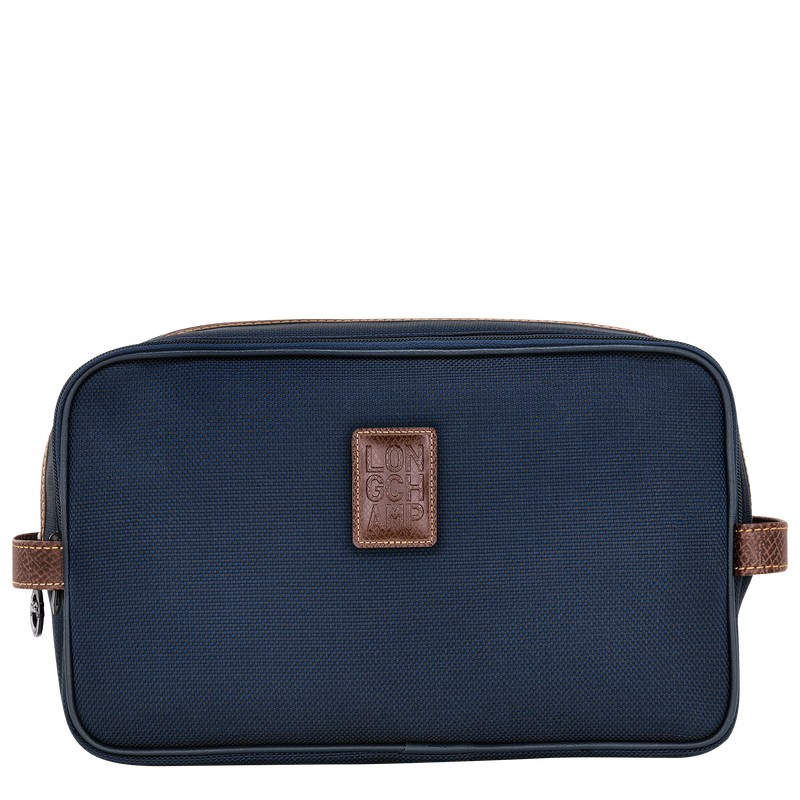 Longchamp Boxford Toiletry case - Recycled canvas Toiletry bags Blue | QZ35-P3TH