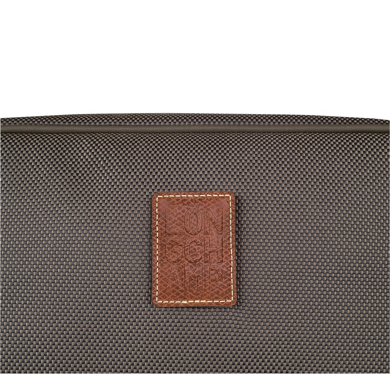 Longchamp Boxford Toiletry case - Recycled canvas Toiletry bags Brown | RV07-W7EU