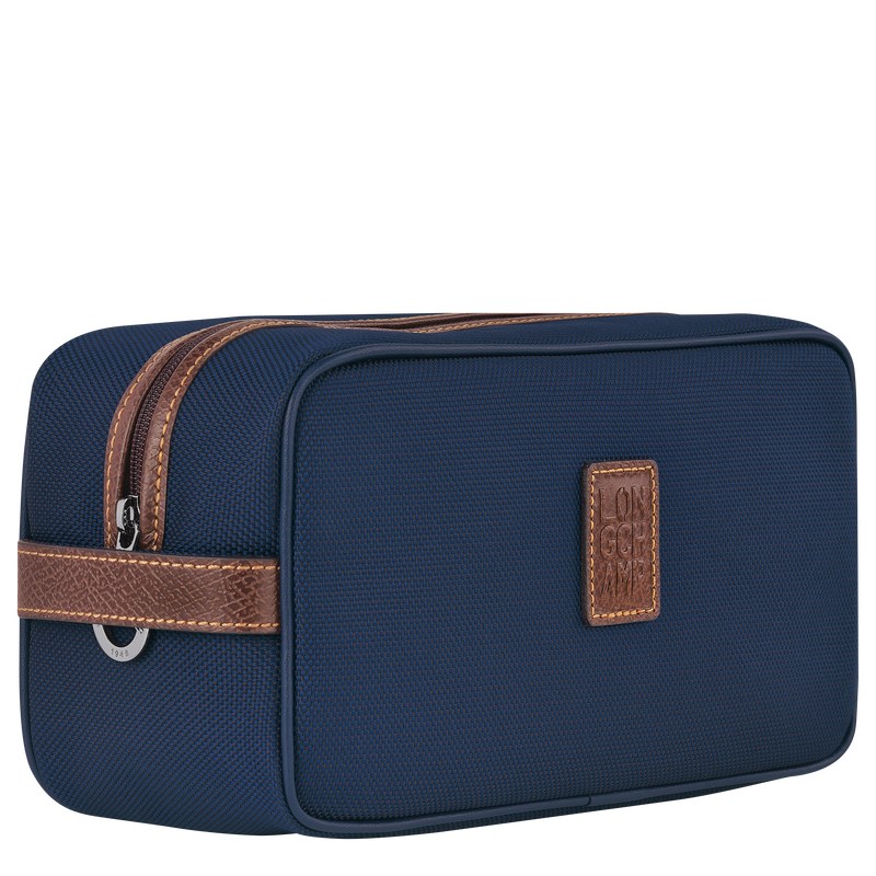 Longchamp Boxford Toiletry case - Recycled canvas Toiletry bags Blue | JU50-T9LQ