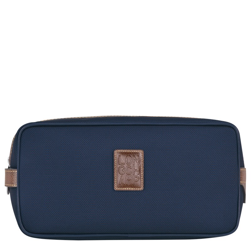 Longchamp Boxford Toiletry case - Recycled canvas Toiletry bags Blue | JU50-T9LQ