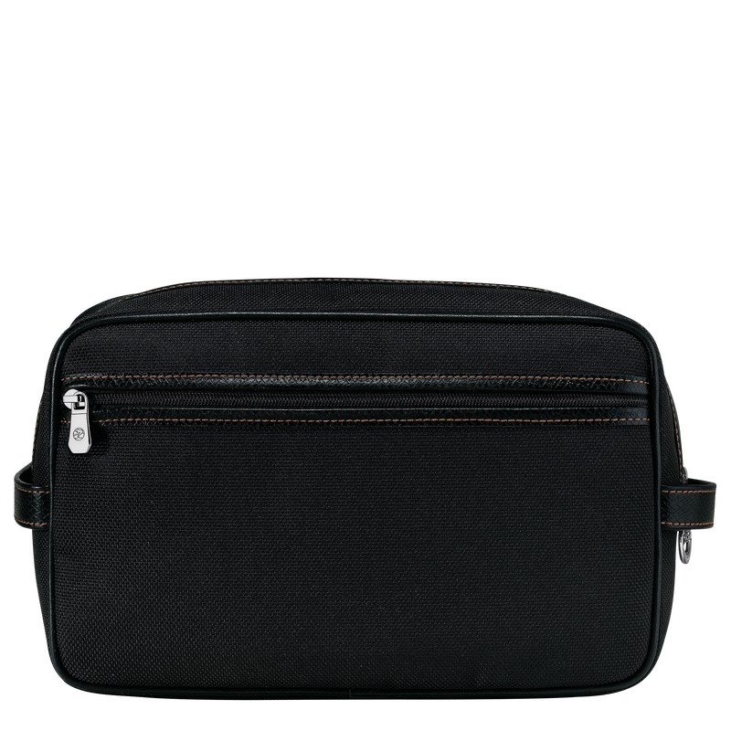 Longchamp Boxford Toiletry case - Recycled canvas Toiletry bags Black | BW24-U9AO