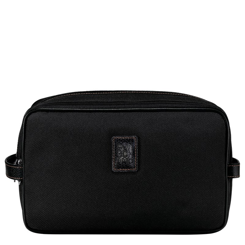 Longchamp Boxford Toiletry case - Recycled canvas Toiletry bags Black | BW24-U9AO