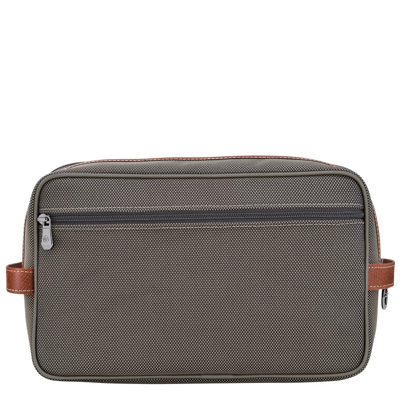 Longchamp Boxford Toiletry case - Recycled canvas Toiletry bags Brown | HQ21-L0IC