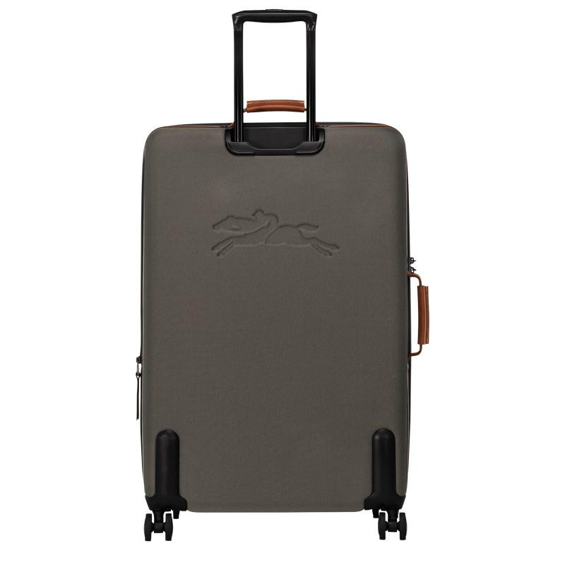 Longchamp Boxford XL Suitcase - Recycled canvas Suitcases Brown | KG22-L9NT