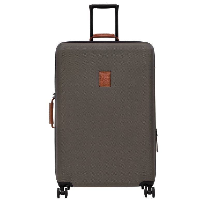 Longchamp Boxford XL Suitcase - Recycled canvas Suitcases Brown | KG22-L9NT