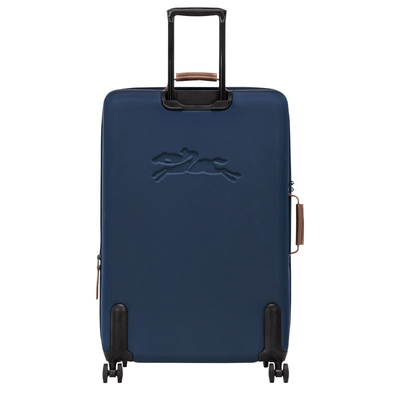 Longchamp Boxford XL Suitcase - Recycled canvas Suitcases Blue | UE74-S7WX