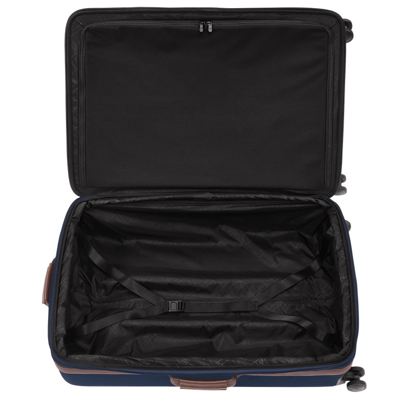 Longchamp Boxford XL Suitcase - Recycled canvas Suitcases Blue | UE74-S7WX