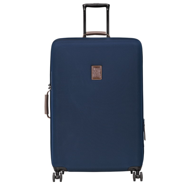 Longchamp Boxford XL Suitcase - Recycled canvas Suitcases Blue | UE74-S7WX