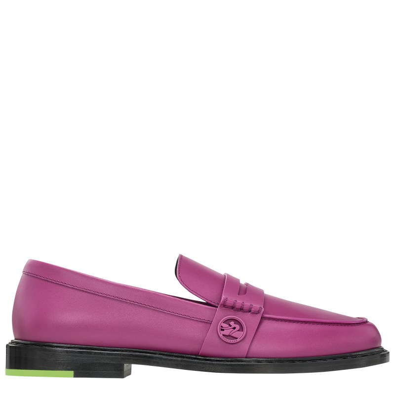 Longchamp Box-trot Loafer - Leather Loafers Violet | RJ84-X6PK