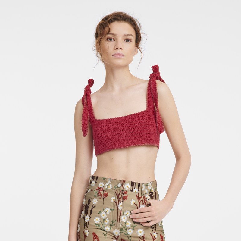 Longchamp Bra - Crochet Tops & Blouses Tomato | GA20-J4BL