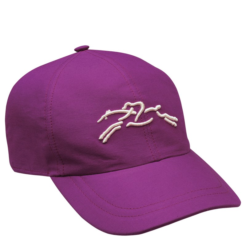 Longchamp Cap - Gabardine Caps & hats Violet | WL42-J5YQ