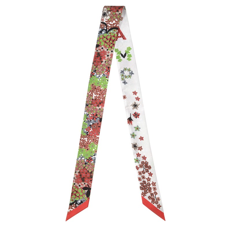 Longchamp Collier de fleurs Bandeau - Silk Headbands Paprika | FX97-X1LC