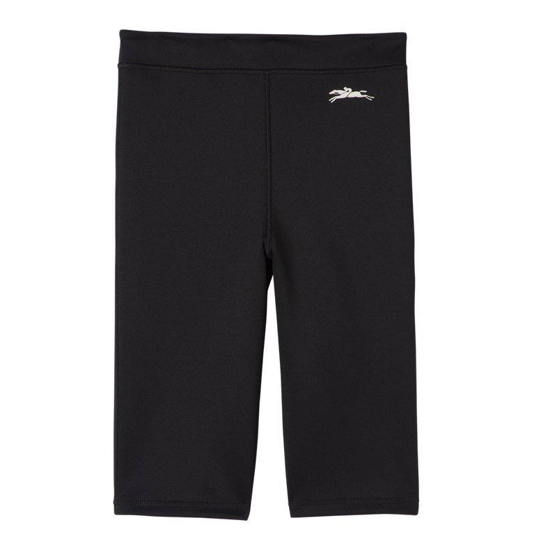 Longchamp Cycling short pants - Jersey Trousers & shorts Black | WK64-D7PN