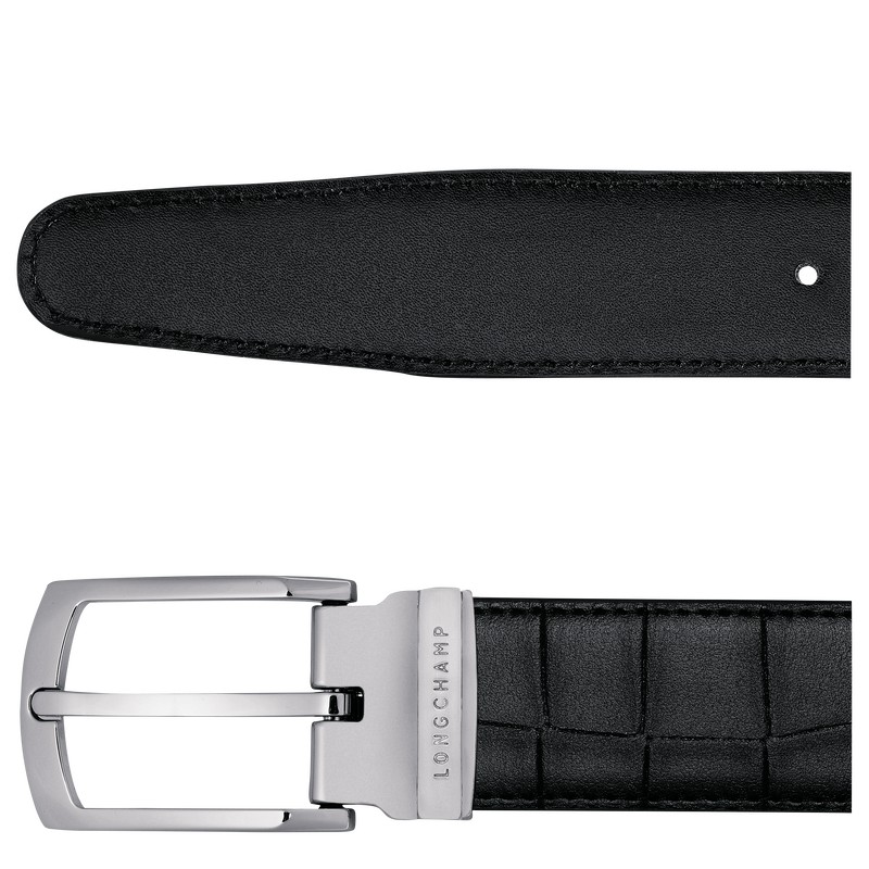 Longchamp Delta Box - Leather Belts Black | OW71-P8OA