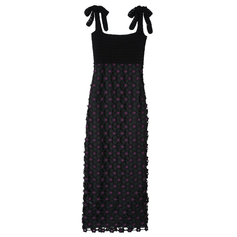 Longchamp Dress - Macramé crochet Dresses & Skirts Black | JJ89-F9UF