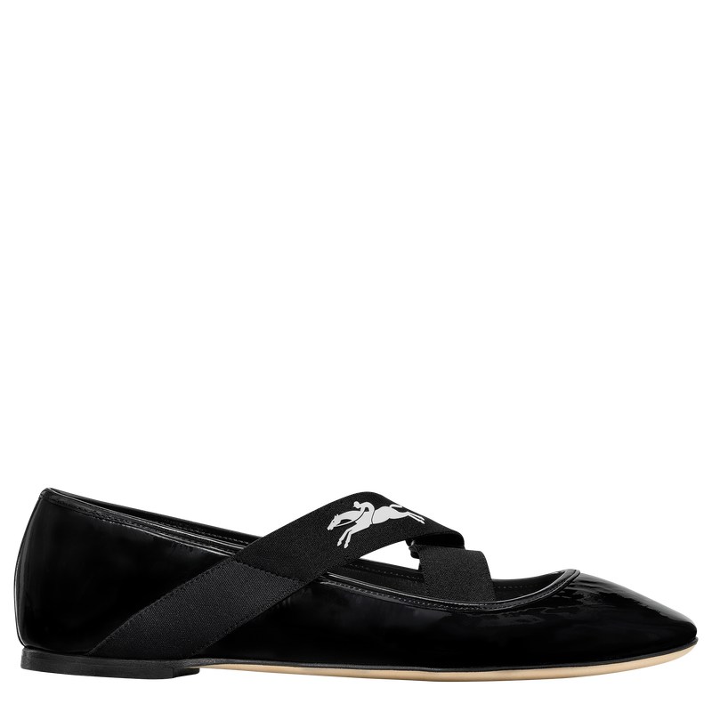 Longchamp Energy Ballerinas - Leather Ballerina Flats Black | DV05-W1DS