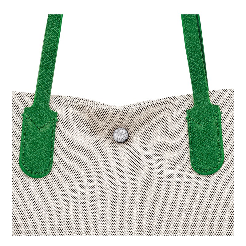 Longchamp Essential L Tote bag - Canvas Shoulder bags Green | MN93-H2KV