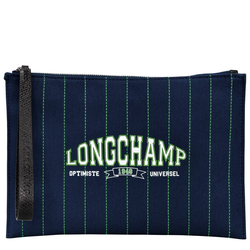 Longchamp Essential Pouch - Canvas Pouches & Cases Navy | FA93-I5ET