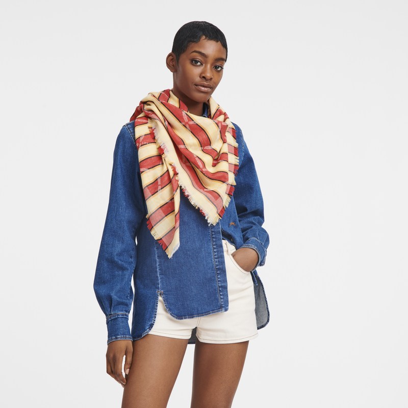 Longchamp Essential Summertime Stole - OTHER Stoles Strawberry | YT99-R2OR