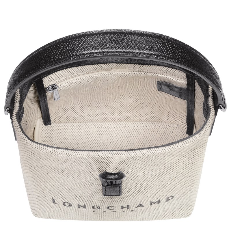 Longchamp Essential XS Bucket bag - Canvas Crossbody bags Ecru | YK47-B8DH