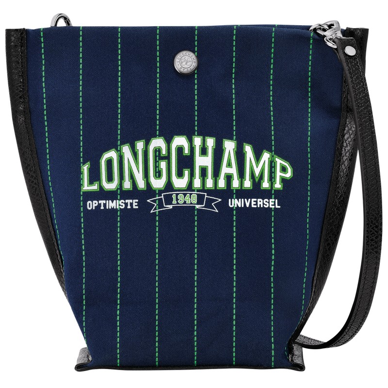 Longchamp Essential XS Crossbody bag - Canvas Crossbody bags Navy | TU51-Z4JL