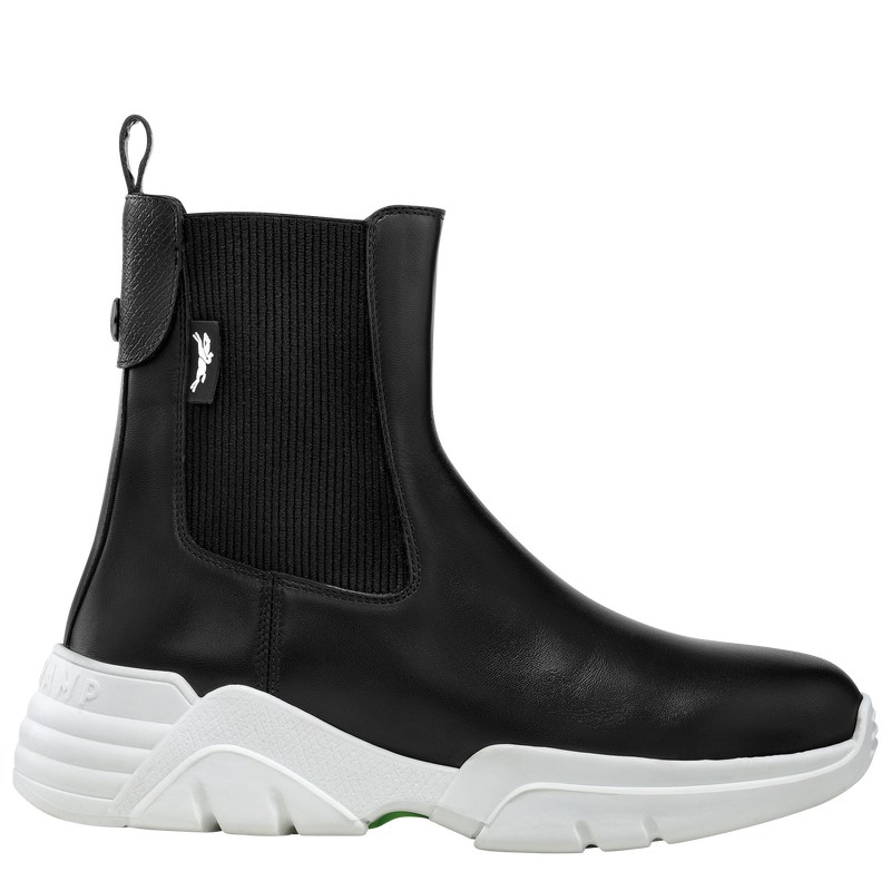 Longchamp Freeminder Low Boots - Leather Boots & Booties Black | IP56-Q4WD