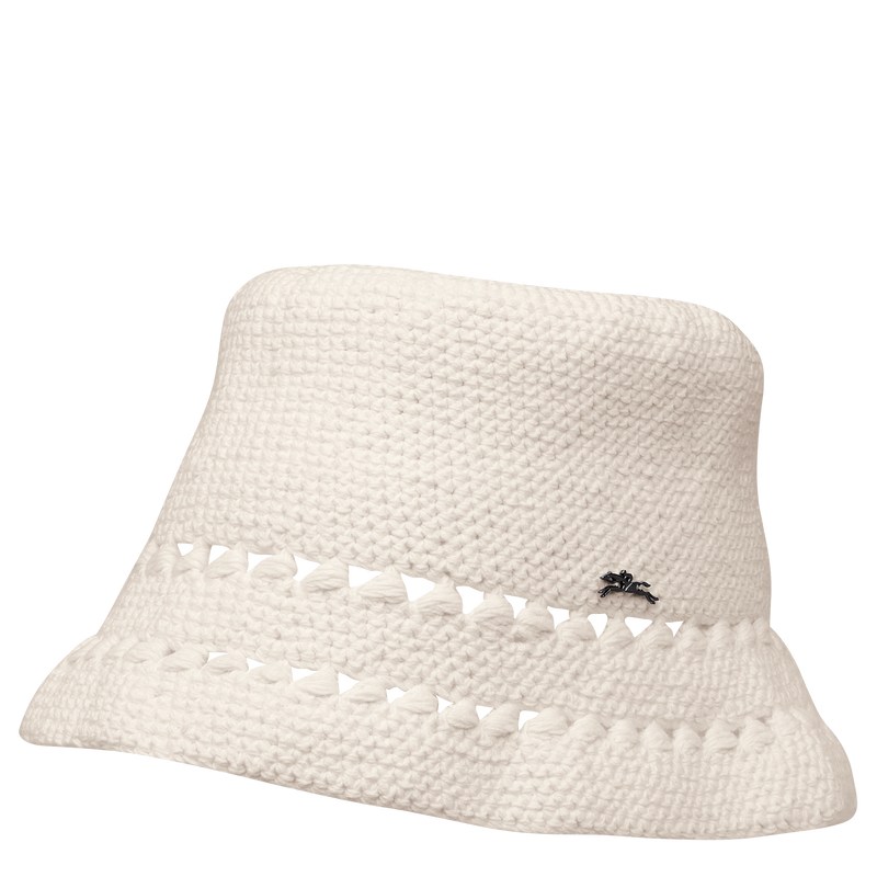 Longchamp Hat - Crochet Caps & hats Ecru | RM44-X4GP